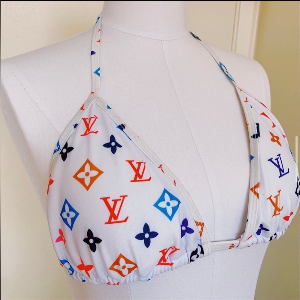 Bikini y2k monogram white 2 set